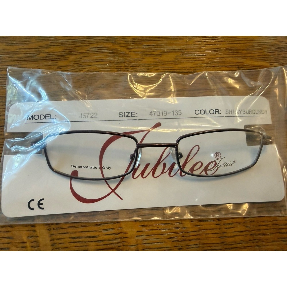 NWT Jubilee 5722 Shiny Burgundy Metal AUTHENTIC EYEGLASSES FRAME‎ RX 49-19-140mm